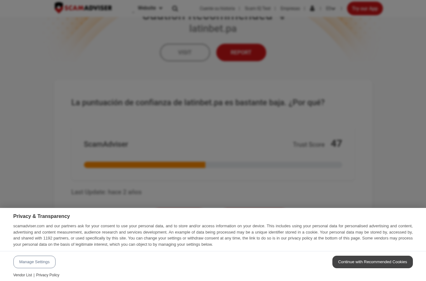 Captura contextual de indicadores automatizados sobre latinbet.pa