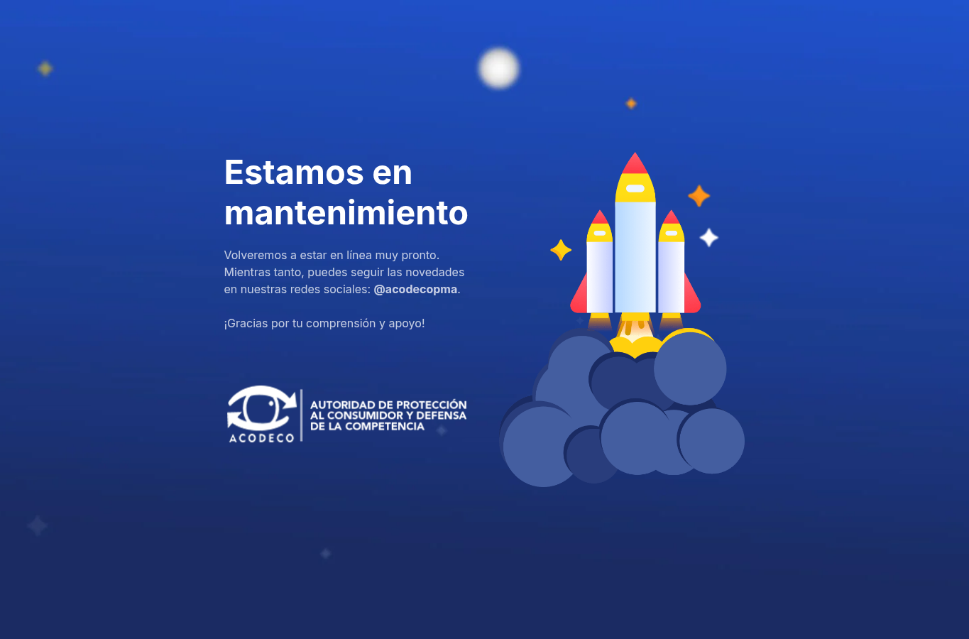 Captura de la referencia institucional de ACODECO